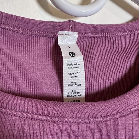 NWT Lululemon Ebb to Street Long Sleeve Shirt Velvet Dust Size 4 - Picture 3 of 4